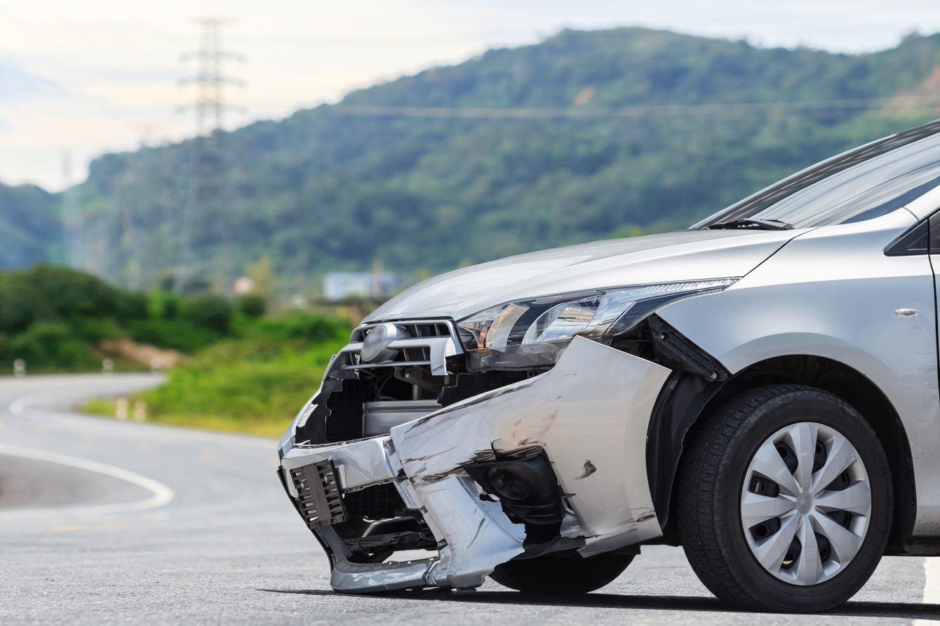 Crashed car