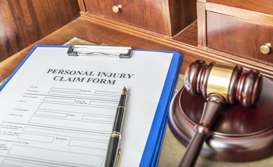 A personal injury claim form