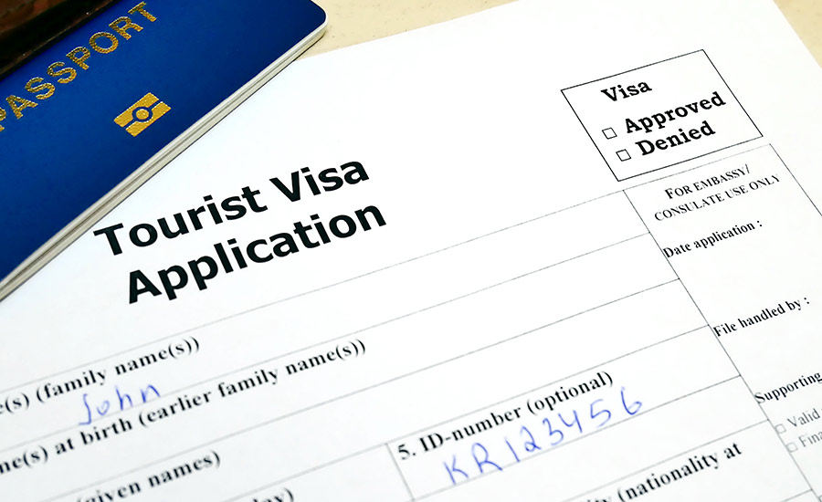 Tourist visa application form