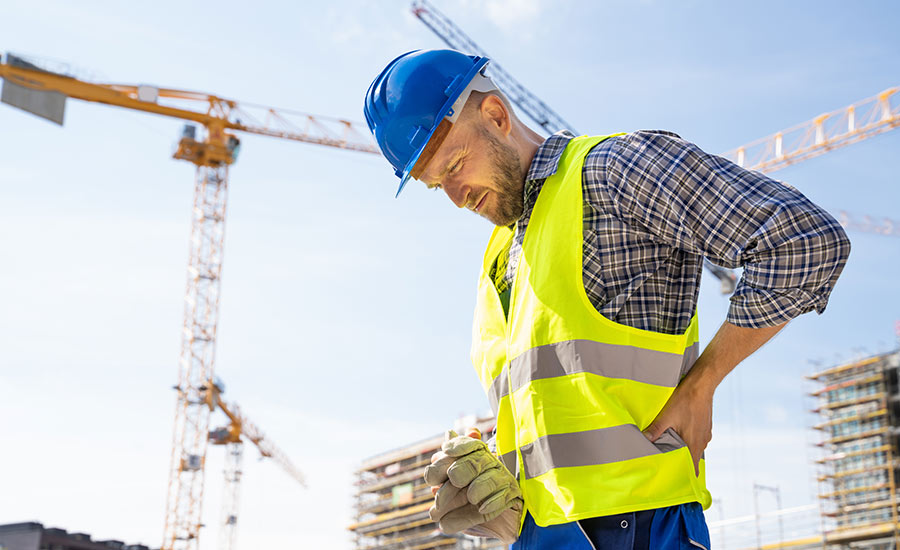 A construction worker with back pain​