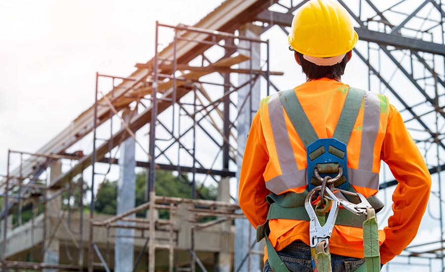 A worker at a construction site​