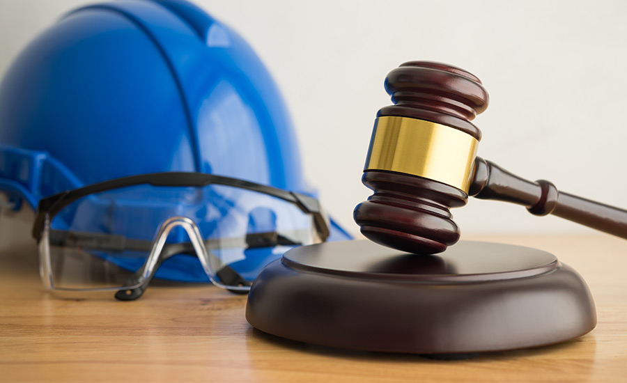 A hard hat and a gavel​