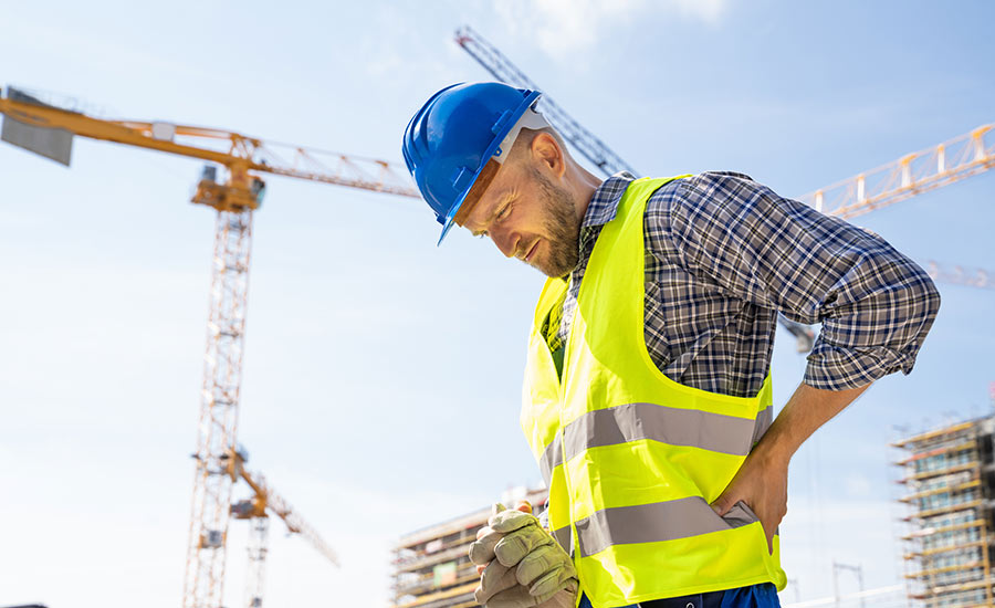 A construction worker with back pain​