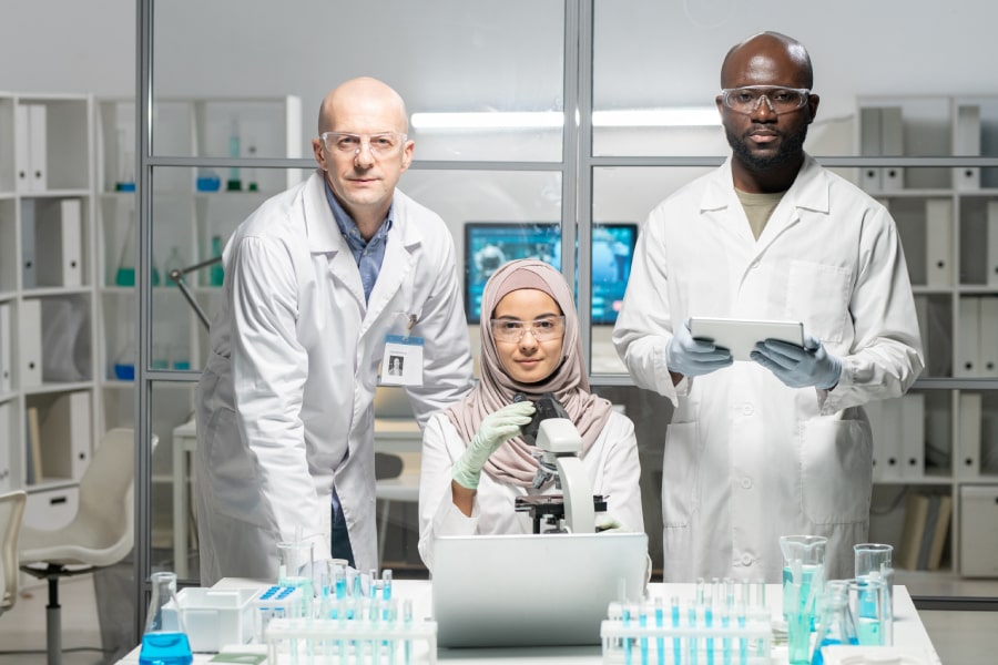Scientists at a lab